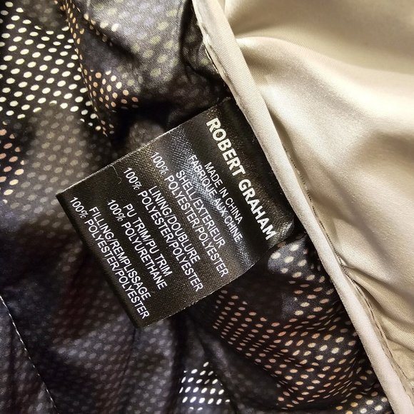 ROBERT GRAHAM Quilted Padded Shacket Jacket - Men's Size S - Stone - NWT $348.00 - Picture 2 of 11